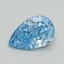 1.03 Ct. Fancy Vivid Blue Pear Lab Grown Diamond