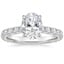 18K White Gold Anthology Three-Quarter Coverage Diamond Ring, smalltop view