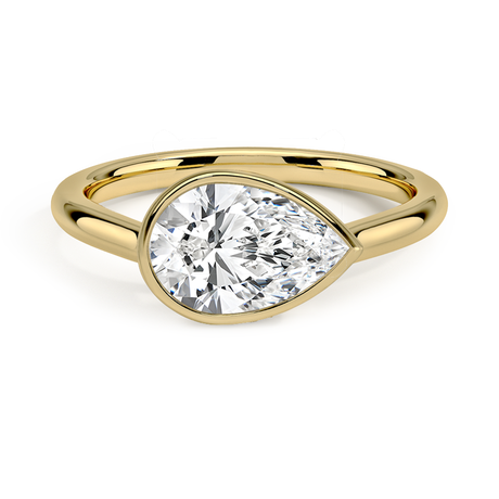 East-West Bezel Solitaire Ring