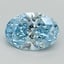2.53 Ct. Fancy Vivid Blue Oval Lab Grown Diamond