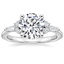 Platinum Yvonne Diamond Ring, smalltop view