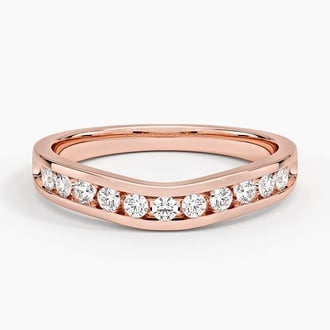 Zadie Channel Set Contour Lab Diamond Ring (1/4 ct. tw.) in 14K Rose Gold