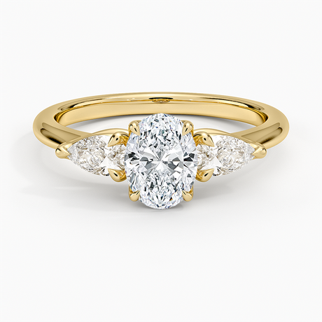 Fleur Three Stone Diamond Ring