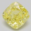 2.55 Ct. Fancy Intense Yellow Cushion Lab Grown Diamond