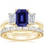 18K Yellow Gold Luxe Rhiannon Diamond Ring (3/4 ct. tw.) with Gemma Diamond Ring (1/2 ct. tw.)