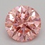 0.53 Ct. Fancy Vivid Pink Round Lab Grown Diamond