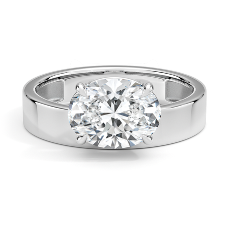 14K White Gold Peyton Floating Diamond Solitaire Ring