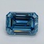 3.01 Ct. Fancy Vivid Malibu Blue Emerald Lab Grown Diamond