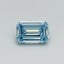 0.30 Ct. Fancy Vivid Blue Emerald Lab Grown Diamond