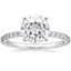 18K White Gold Petite Shared Prong Three-Quarter Coverage Diamond Ring (1/3 ct. tw.), smalltop view
