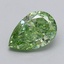 1.00 Ct. Fancy Vivid  Green Pear Lab Grown Diamond