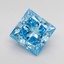 1.09 Ct. Fancy Vivid Blue Princess Lab Grown Diamond