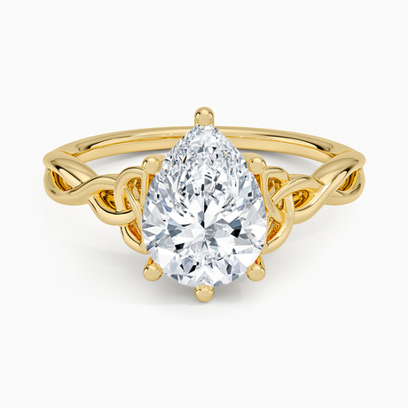 18K Yellow Gold Celtic Love Knot Ring