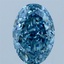 2.18 Ct. Fancy Vivid Blue Oval Lab Grown Diamond