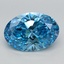 2.85 Ct. Fancy Vivid Blue Oval Lab Grown Diamond