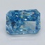 1.5 Ct. Fancy Vivid Malibu Blue Radiant Lab Grown Diamond