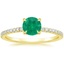 14K Yellow Gold Viviana Three-Quarter Coverage Diamond Ring, smalltop view