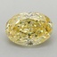 0.91 Ct. Fancy Intense  Yellow Oval Lab Grown Diamond