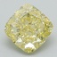 2.03 Ct. Fancy Intense Yellow Cushion Lab Grown Diamond