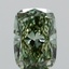 2.46 Ct. Fancy Vivid Green Cushion Lab Grown Diamond