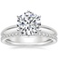 Platinum Six-Prong Classic Ring with Luxe Ballad Diamond Ring (1/4 ct. tw.)