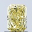 1.00 Ct. Fancy Vivid Yellow Radiant Lab Grown Diamond