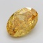 3.49 Ct. Fancy Vivid Yellow Oval Lab Grown Diamond