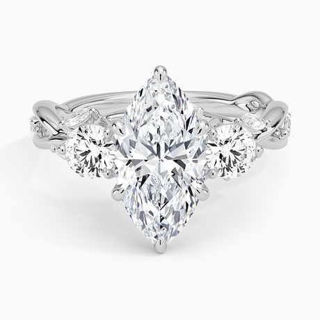 18K White Gold Secret Garden Three Stone Diamond Ring (3/4 ct. tw.)