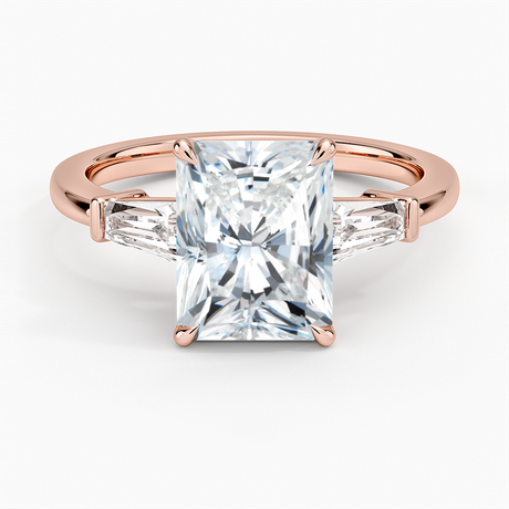 14K Rose Gold Symphony Tapered Baguette Three Stone Diamond Ring (1/2 ct. tw.)