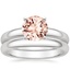 18KW Morganite 3mm Comfort Fit Bridal Set, smalltop view