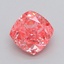 0.51 Ct. Fancy Vivid  Pink Cushion Lab Grown Diamond