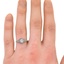 The Pandara Ring, smallzoomed in top view on a hand