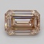 1.57 Ct. Very Light  Brown Emerald Lab Grown Diamond