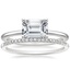 18K White Gold Horizontal Petite Comfort Fit Ring with Whisper Diamond Ring (1/10 ct. tw.)