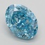3.42 Ct. Fancy Vivid Blue Oval Lab Grown Diamond