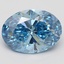 3.59 Ct. Fancy Vivid Blue Oval Lab Grown Diamond