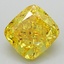 3.17 Ct. Fancy Vivid Yellow Cushion Lab Grown Diamond