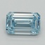 1.53 Ct. Fancy Intense Blue Emerald Lab Grown Diamond