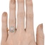 The Carylon Ring, smallzoomed in top view on a hand