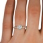 The Yuliana Ring, smallzoomed in top view on a hand