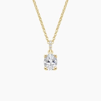 Pavé Diamond Bail Pendant in 18K Yellow Gold