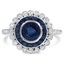 Art Deco Reproduction Sapphire Cocktail Ring