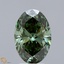 2.52 Ct. Fancy Vivid  Green Oval Lab Grown Diamond