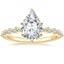 18K Yellow Gold Marseille Half Coverage Diamond Ring (1/4 ct. tw.), smalltop view