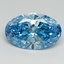 5.13 Ct. Fancy Vivid Blue Oval Lab Grown Diamond