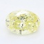 0.74 Ct. Fancy Intense Yellow Oval Lab Grown Diamond
