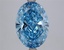 5.04 Ct. Fancy Vivid Blue Blue Oval Lab Grown Diamond