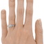 The Crysta Ring, smallzoomed in top view on a hand