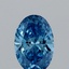 0.34 Ct. Fancy Vivid Blue Oval Lab Grown Diamond
