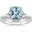 18KW Aquamarine Reverie Ring with Flair Diamond Ring (1/6 ct. tw.), smalltop view